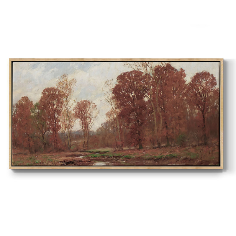 Série paysage - CDLXV - Toile tendue avec châssis encadré - Prêt à être accroché, Naturel, H 21 po x l 41 po