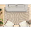 Tapis beige crème Flourish Wavy Lines-889589036