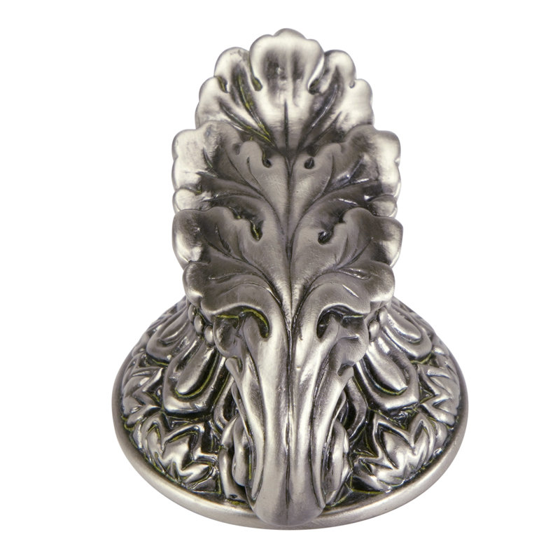 LOUIS XV KNOB IN ANTIQUE NICKEL PLATE