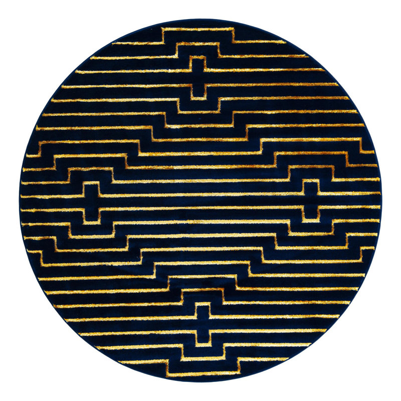 Nikica Geometric Area Rug , Round 6'1"