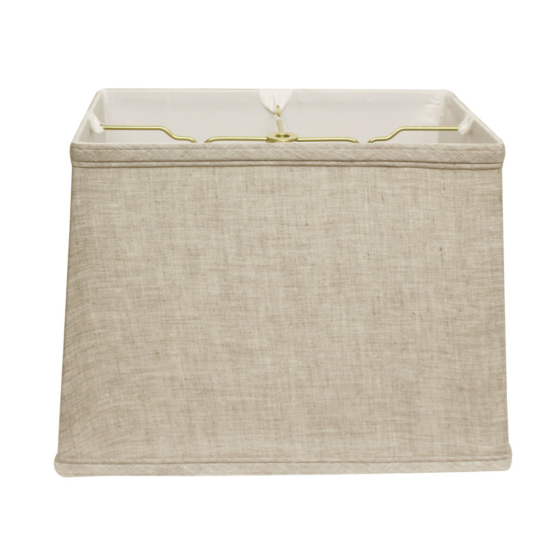Throwback Rectangle Linen Lampshade, 4" H x 5" W x 5" D, Oatmeal