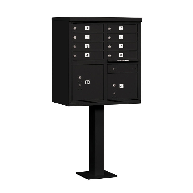 Aluminum Multi-Unit Mailbox, Black