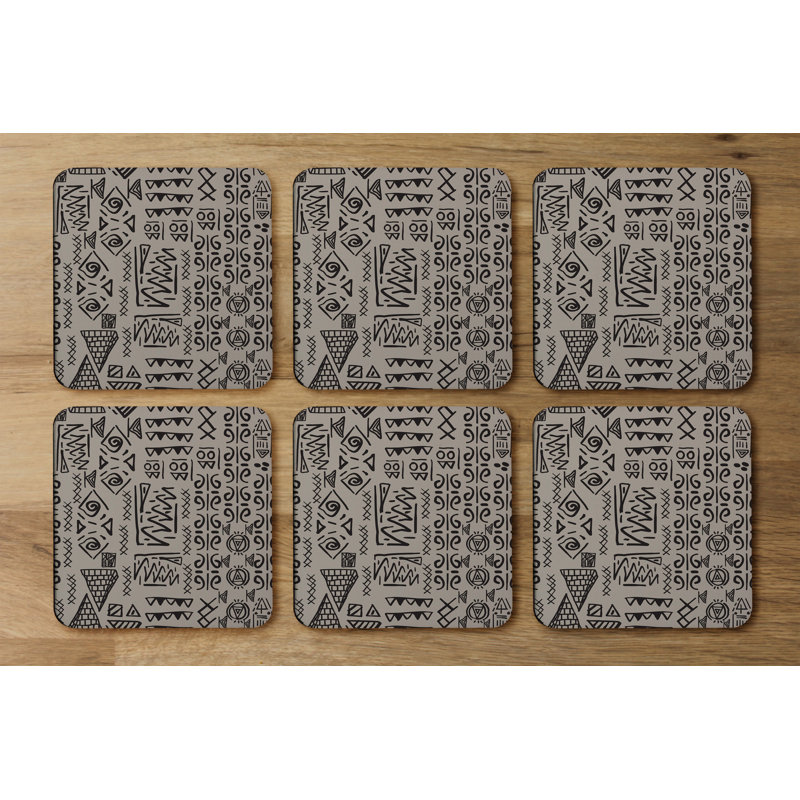 Square 6 Piece Coaster Set