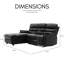 Carter 3 Seater Faux Leather Reclining Sofa-872459469