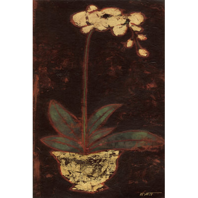 Gilded Orchid I by Norman Wyatt Jr. - Wrapped Canvas Painting