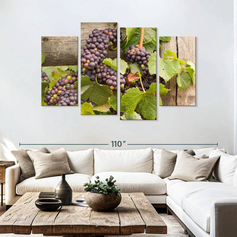 Yarlin Purple Pinot Grapes, 54" H x 84" W