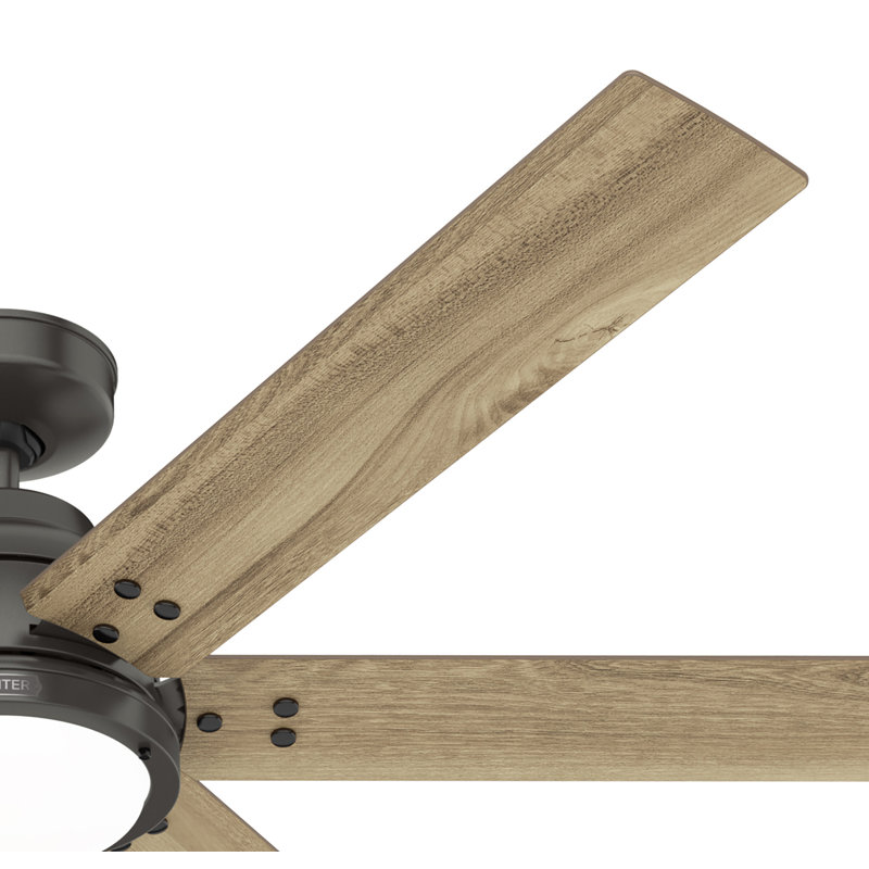 Gravity 6 - Blade Ceiling Fan with LED Light Kit and Handheld Remote and Wifi Smart Fan, Golden Maple, 60"