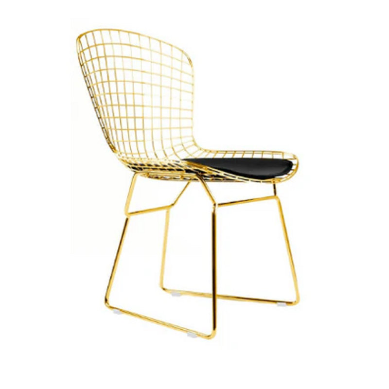 Metal Wire Chair  Gold , Black