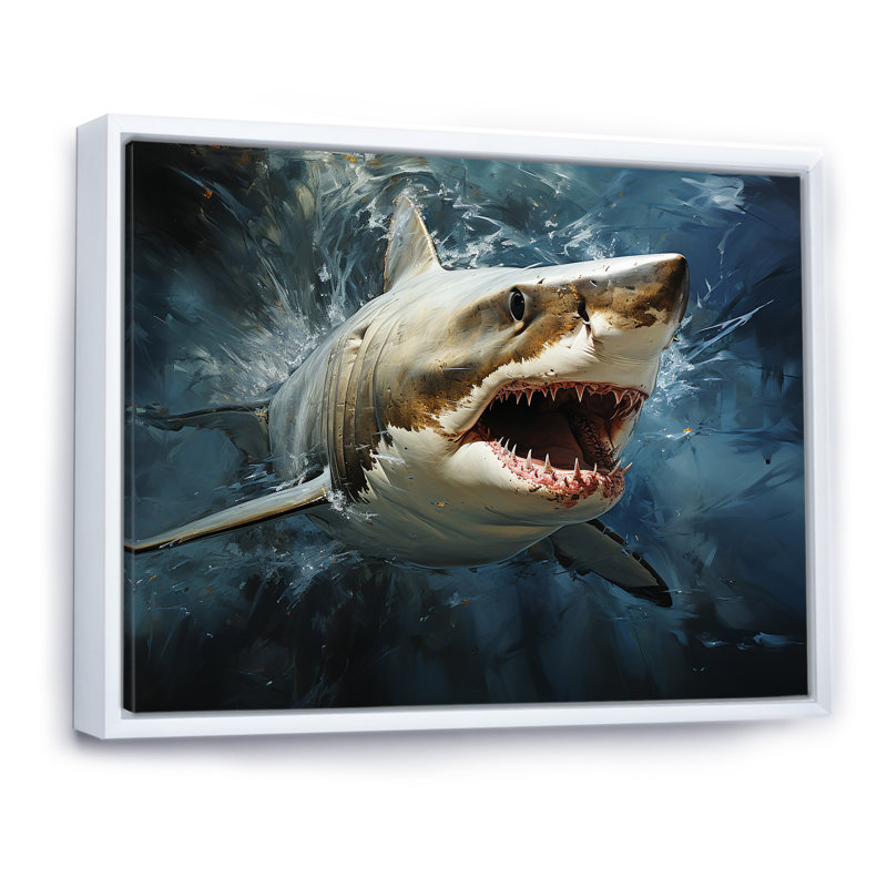Sark Mako Momentum sur impression sur toile, H 12 po x l 20 po x P 1 po, Cadre flottant blanc