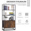 Storage Cabinet with 3 Open Shelves