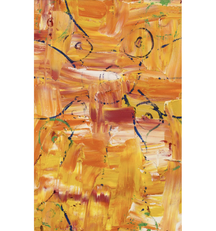 Libellule orange par Irina Gorbman - Art abstrait sur toile