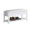 Banc avec rangement pour chaussures, blanc