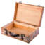 Petit coffre en bois old world map
