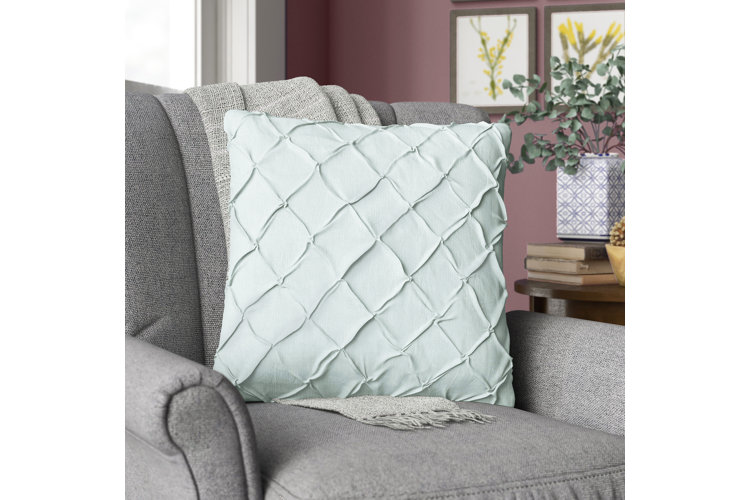 Anley Pintucked Square Pillow Cover and Insert