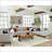 Light Grey Cushion Back Sofa With Pillows
