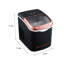 Frigidaire, 26 lb Machine à glace de comptoir rétro, glace en forme de balle, noir et or rose-116196122