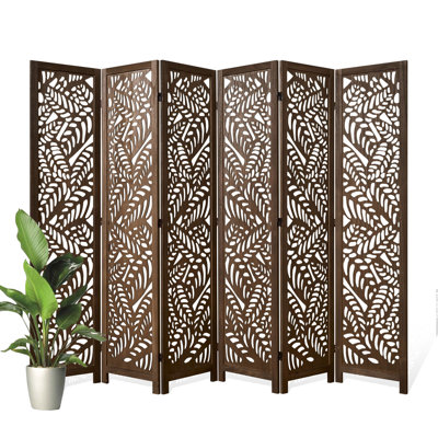 Paravent en bois massif 67 po H - Paravent Serenity Floral