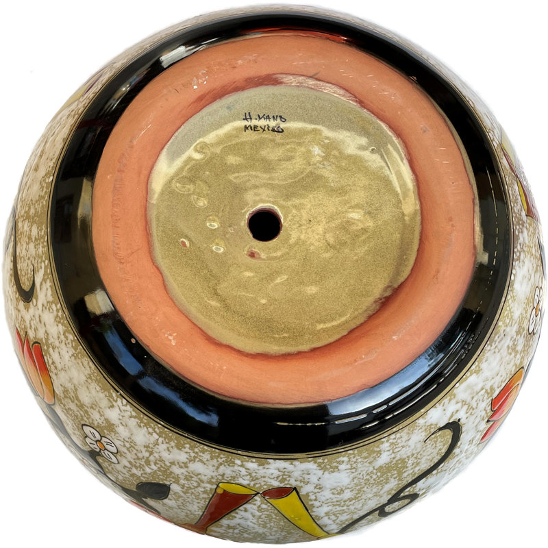 Pot de jardin en céramique Jayavian TalaMex, H 9,5 po x l 10,5 po x P 10,5 po