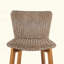 Tabouret de bar d'extérieur, bois de teck avec osier, ensemble de 2-1050467512