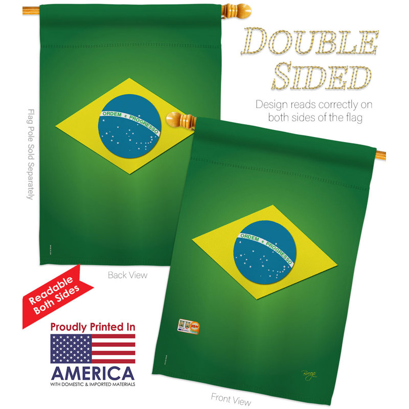 Double Sided 40'' H x 28'' W Polyester Flag Set