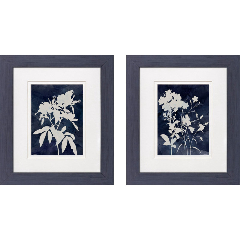 Indigo Blooms Framed Art