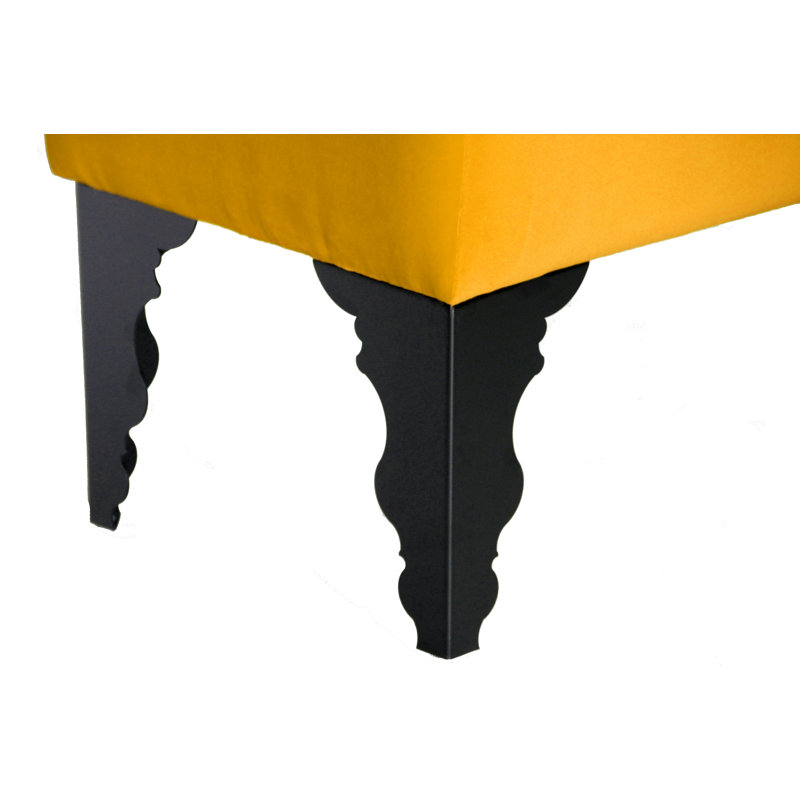 Artedeco Upholstered Bench, Yellow