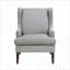 Fauteuil d'appoint rembourré gris ardoise, siège à coussin en mousse avec garniture cloutée, sièges d'appoint pour adultes du salon