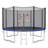 Gymax 12 Ft Outdoor Trampoline Bounce Combo W/safety Closure Net Ladder