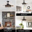 36'' Robichaux 3 - Blade Retractable Blades Ceiling Fan with Remote Control and Light Kit Included