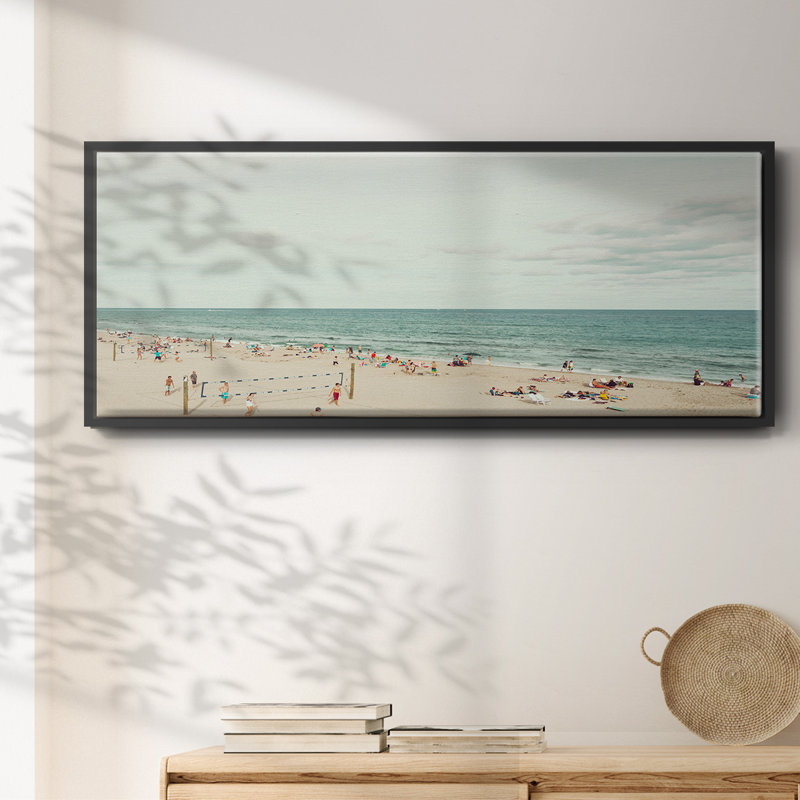 Jour à la plage - toile encadrée, H 20 po x l 50 po