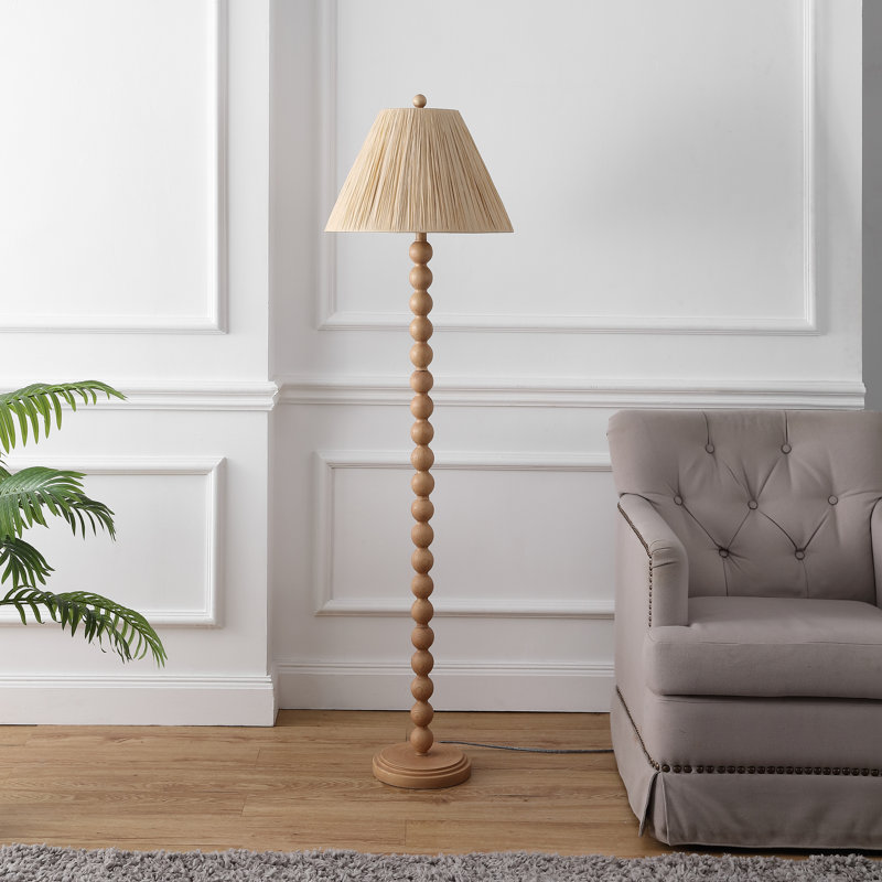 Lampe sur pied DEL en résine plissée 61,5 po Wren