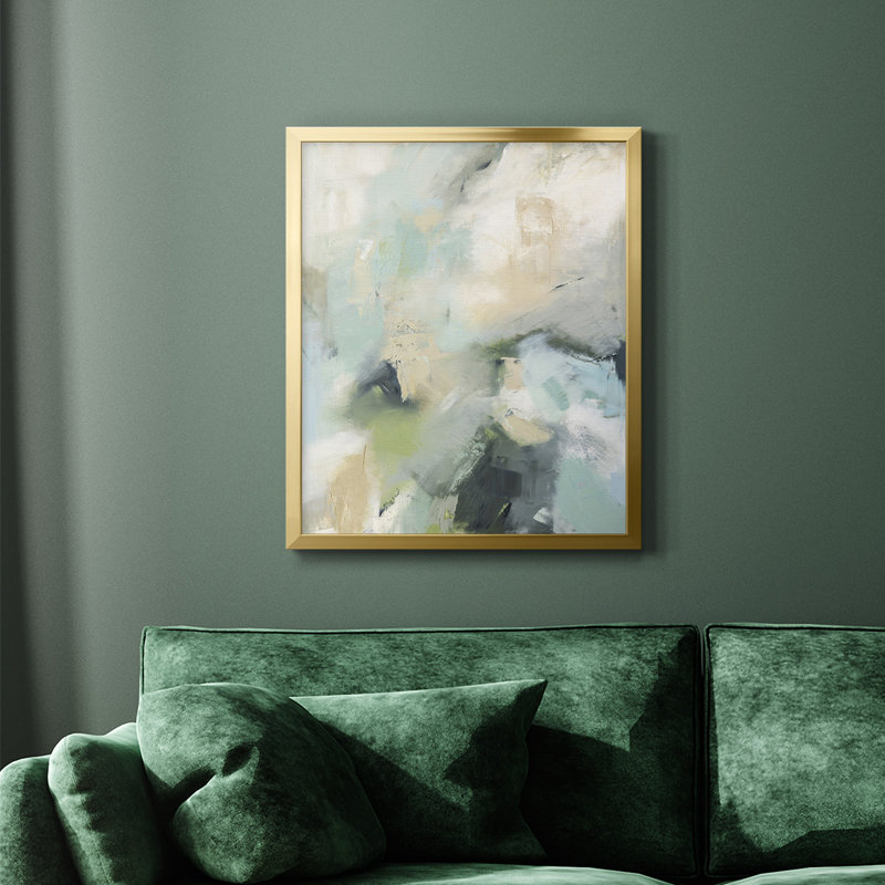 Toile encadrée de qualité supérieure - Prêt à accrocher, H 20 po x l 16 po, Or