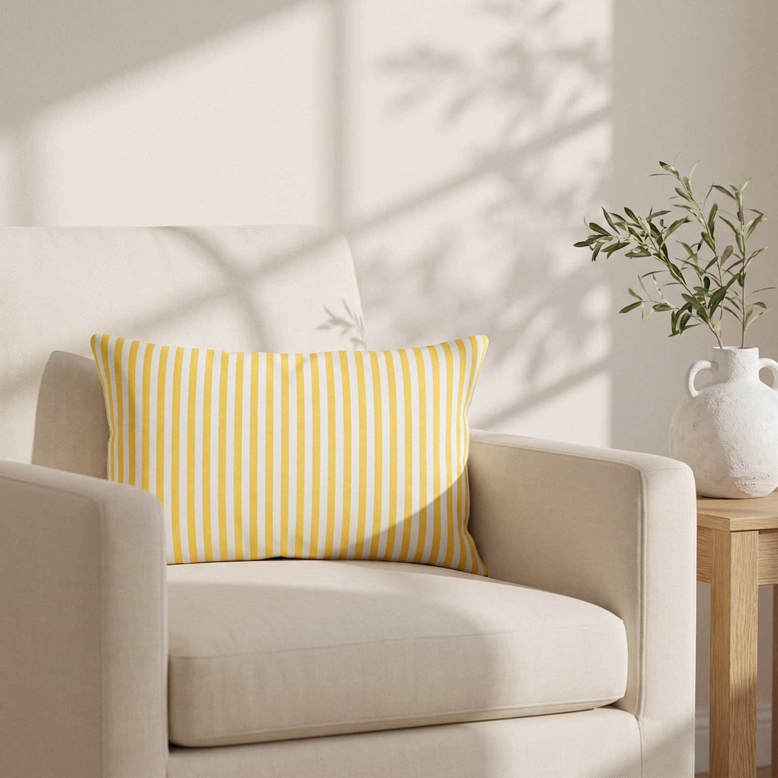 Risette 20" x 3" Sunbrella® Throw Pillow, Sail Away Sunflower
