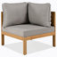 Ensemble de canapé d'extérieur en bois, ensemble de canapé de patio en L avec table basse, ensemble de conversation extérieur avec coussins-139852138