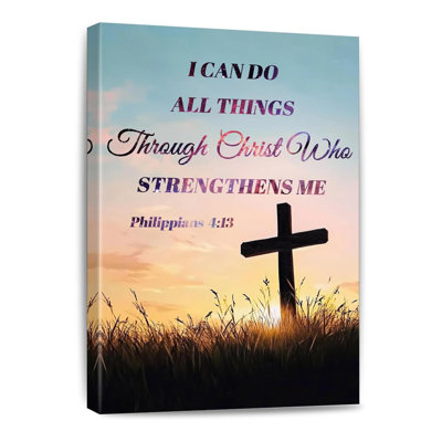 «I Can Do All Things Through Christ Who Fortains Me», Philippiens 4: 13, Jésus-Christ, toile, art mural, gymnase, décoration, citations inspirantes