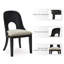 Chaise d'appoint Rhoda en noir / gris