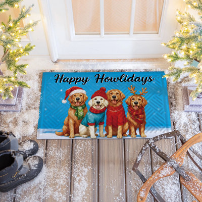 Tapis gaufré Happy Howlidays