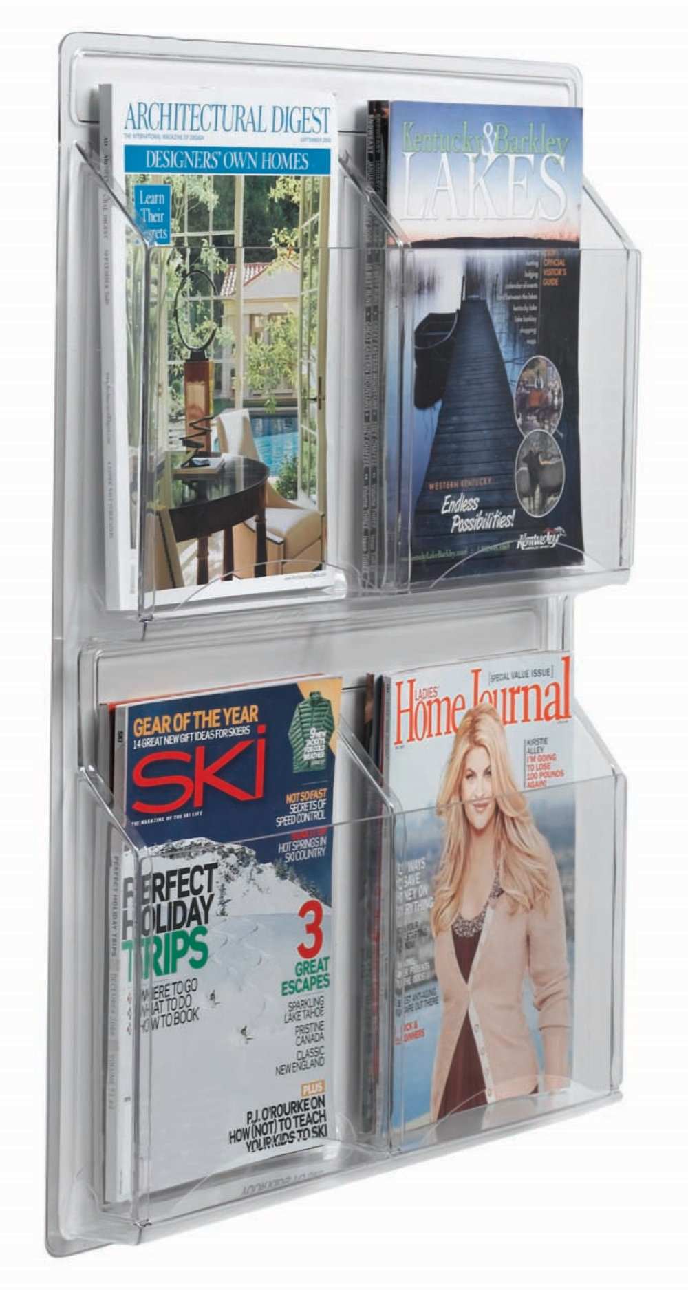 AARCO Clear-Vu Wall Mounted Magazine Rack | Wayfair