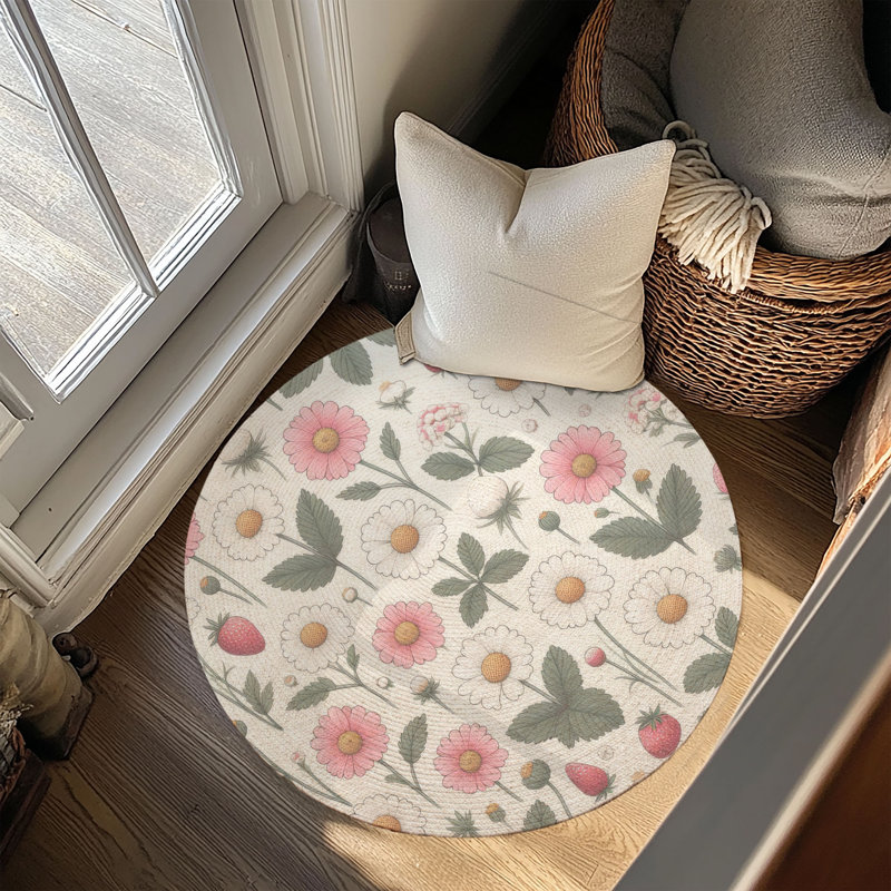 Tapis tressé Petals & Berries, Rond 5 pi