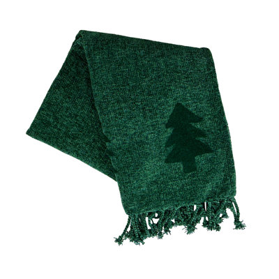 Green Tree Throw Blanket