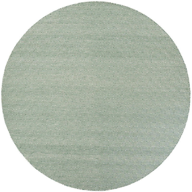 Tapis contemporain Contemporary vert, Rond 10pi