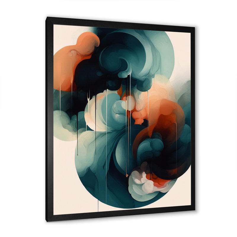«Heim Abstract Shapes and Line Artwork IV», reproduction, Cadre photo noir, H 20 po x l 12 po x P 1 po