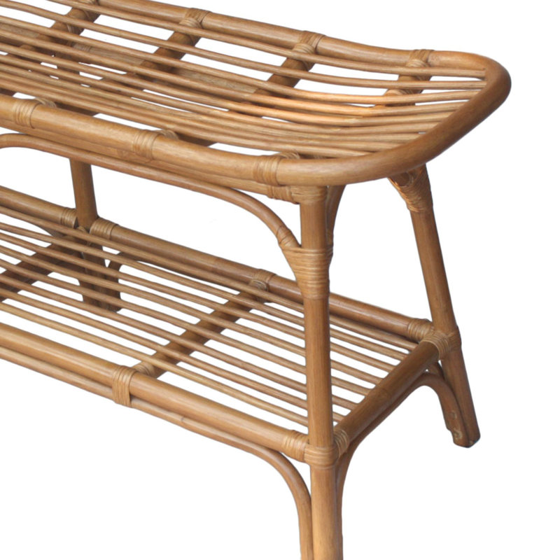 Leclerc Wicker Storage Bench, Brown