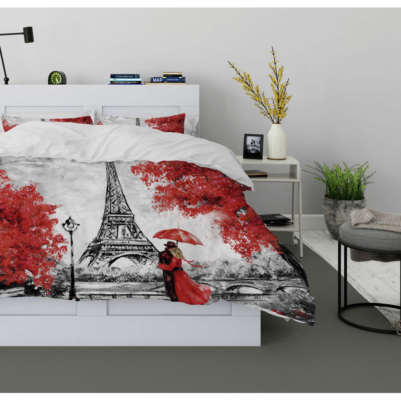 Love Polyester Twill Duvet Cover, King Duvet Cover + 2 Pillow Cases