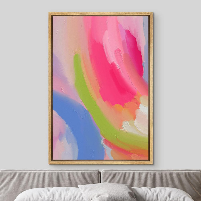 Abstrait aquarelle de couleurs vives et pastel rose pastel, art moderne, décor bohème chic, Naturel