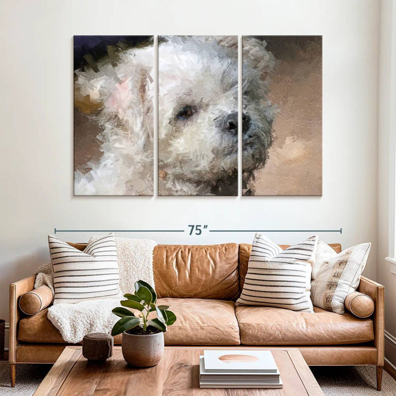 Brampt Maltese, 42" H x 65" W