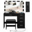 Coiffeuse avec lumières et tabouret Jaq-1508925764