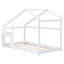 Lit simple en bois avec tablette