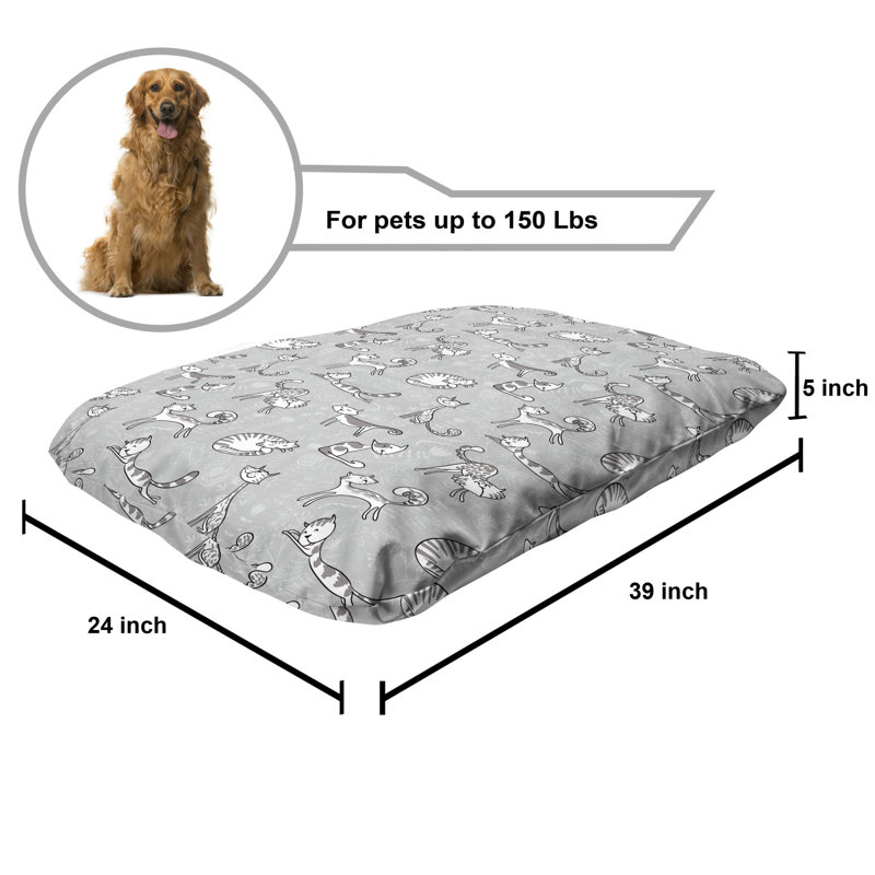 Lit pour animal de compagnie Ambesonne Gray
