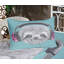 Drap-housse et coussin décoratif paresseux Ambesonne bleu sarcelle gris fuchsia-106787639